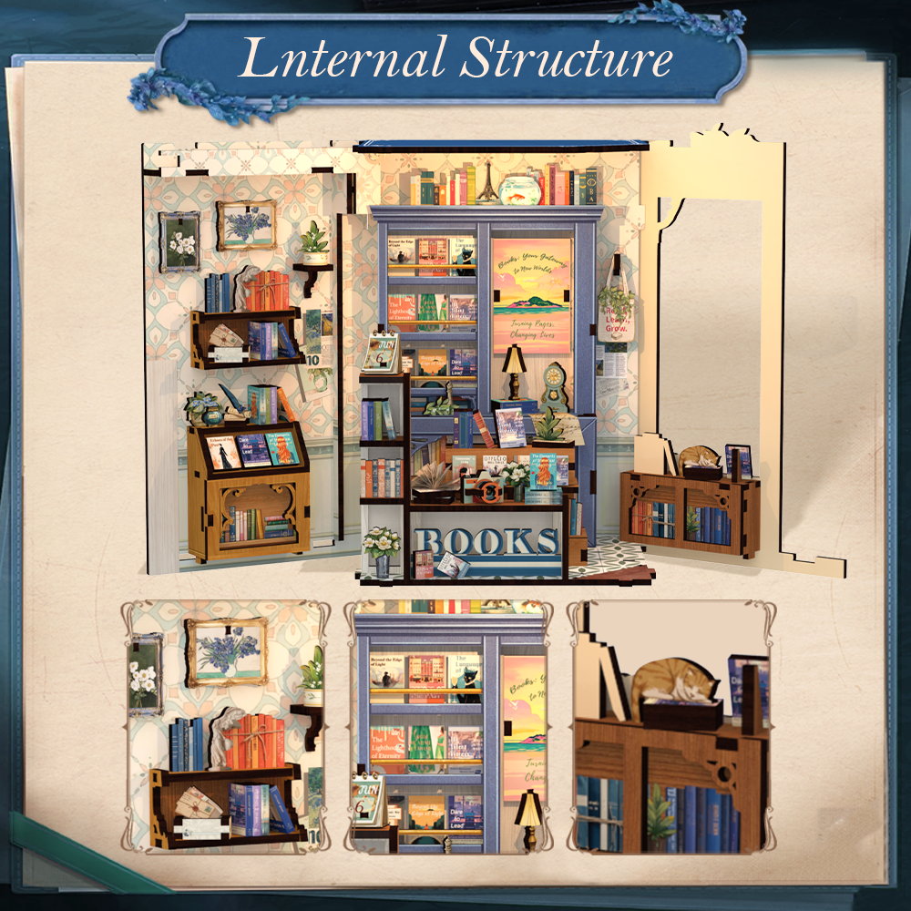 Literature Bookstore | CUTEBEE DIY Book Nook Kit |