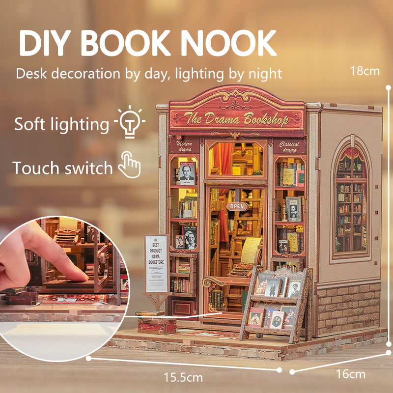 The Drama Bookshop | CUTEBEE DIY Book Nook Kit