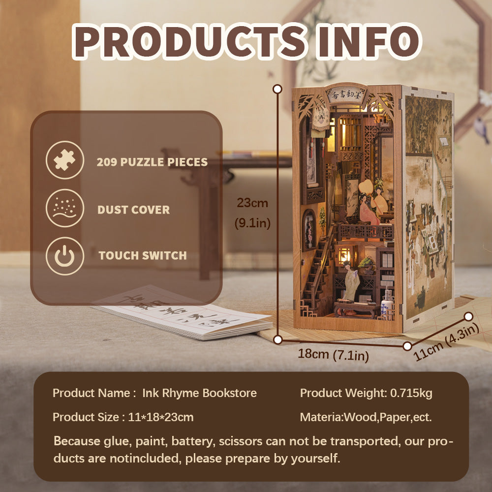 Ink Rhyme Bookstore | CUTEBEE DIY Book Nook Kit