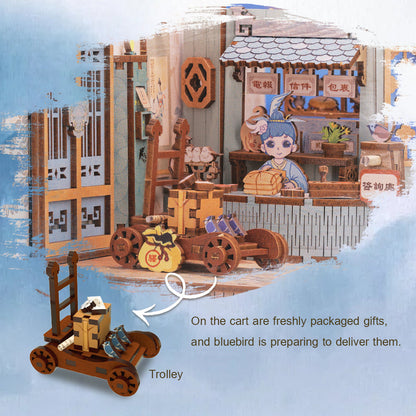 Azure Phoenix Lodge | CUTEBEE DIY Book Nook Kit