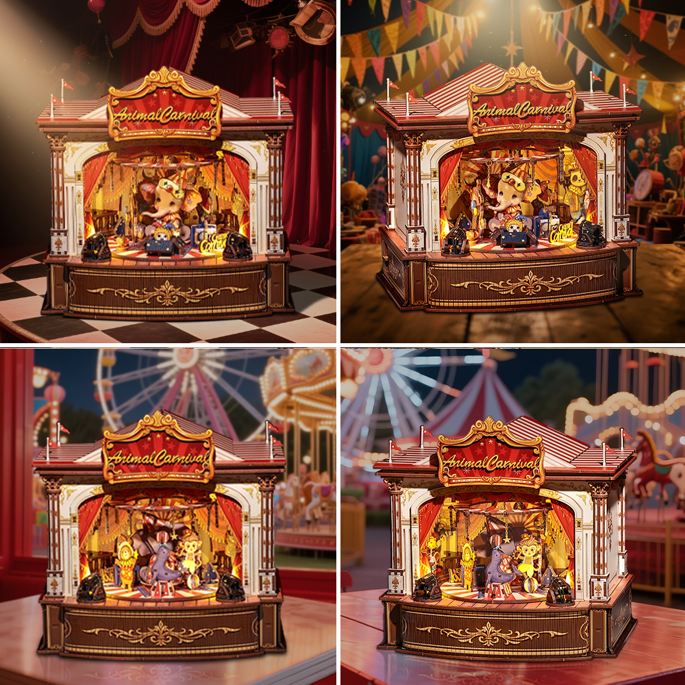 Animal Carnival | CUTEBEE DIY Wooden Music Box