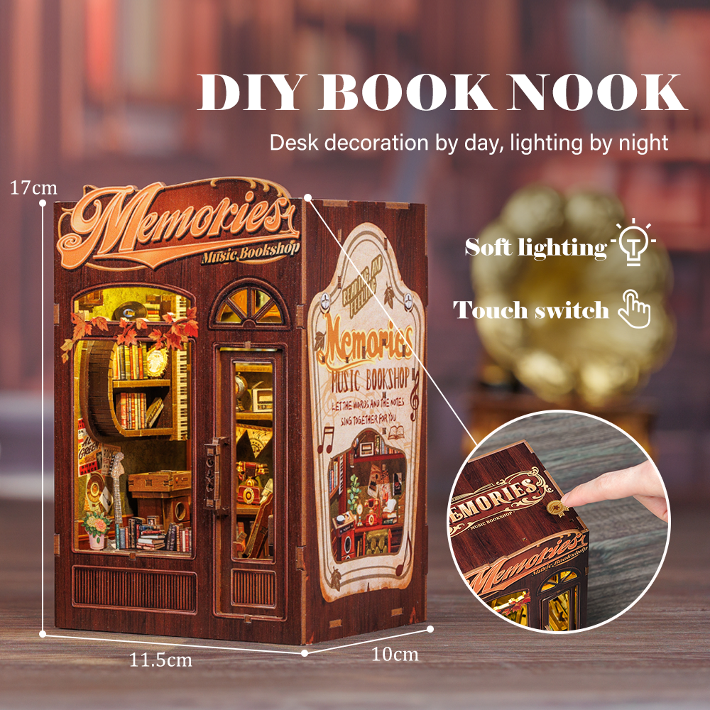 Memories Music Bookshop | CUTEBEE DIY Book Nook Kit