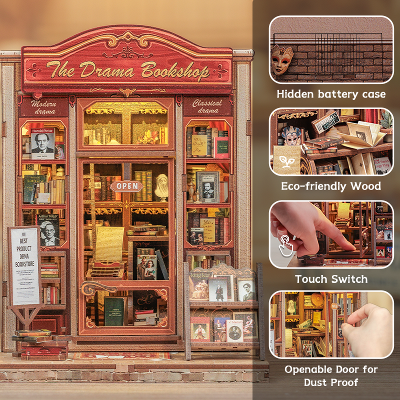 The Drama Bookshop | CUTEBEE DIY Book Nook Kit