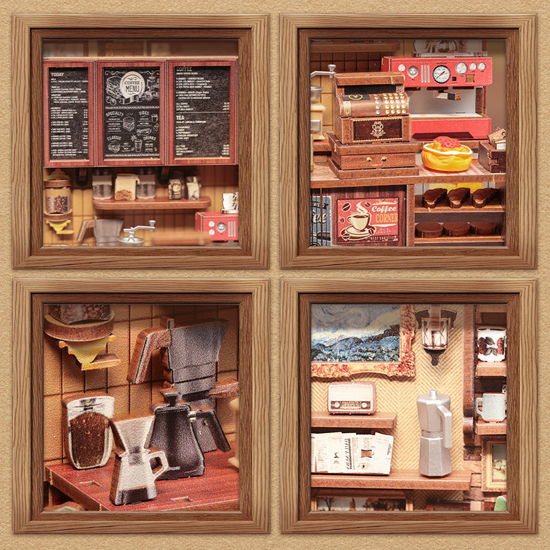CORNER COFFEE SHOP |CUTEBEE DIY Dollhouse Kit