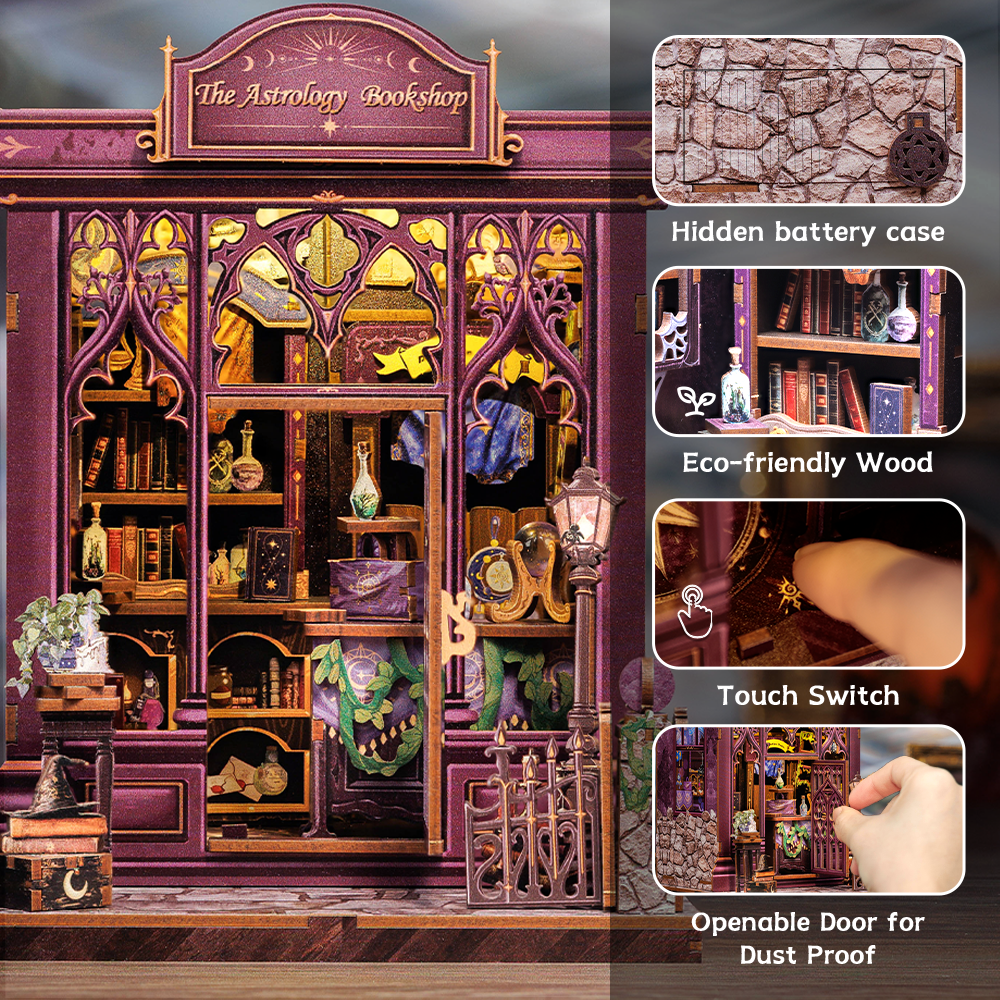 The Astrology  Bookshop | CUTEBEE DIY Book Nook Kit |