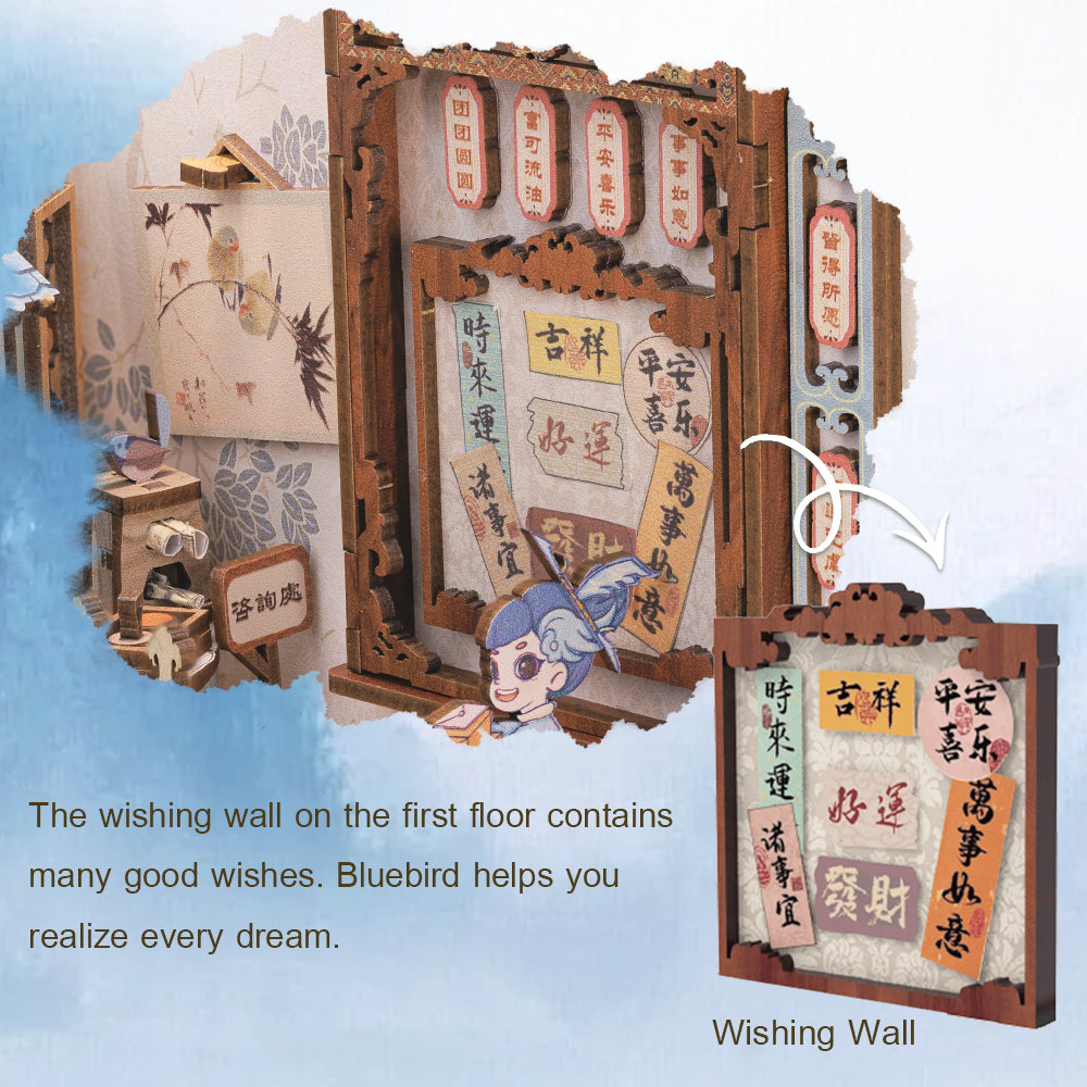 Azure Phoenix Lodge | CUTEBEE DIY Book Nook Kit
