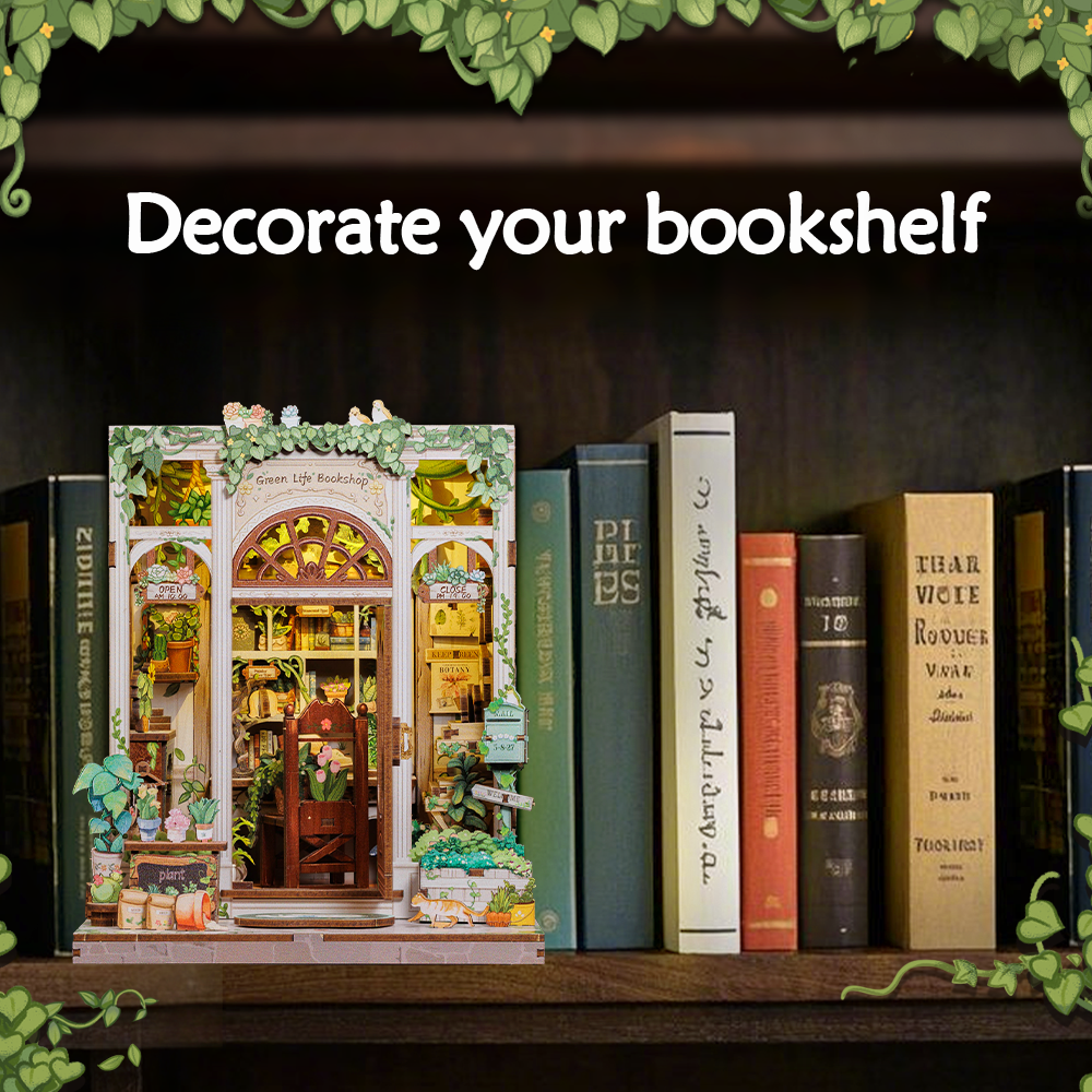 Green Life Bookshop | CUTEBEE DIY Book Nook Kit