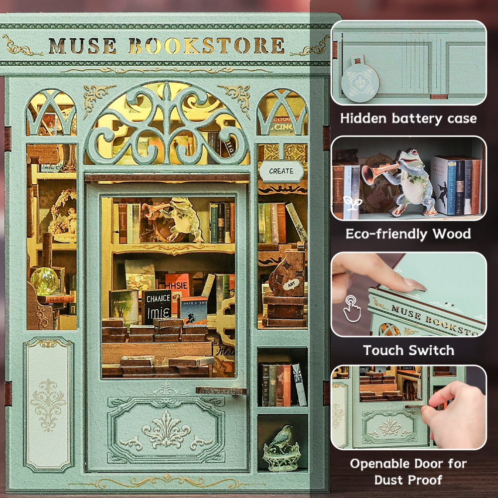 Muse Bookstore |CUTEBEE DIY Book Nook Kit