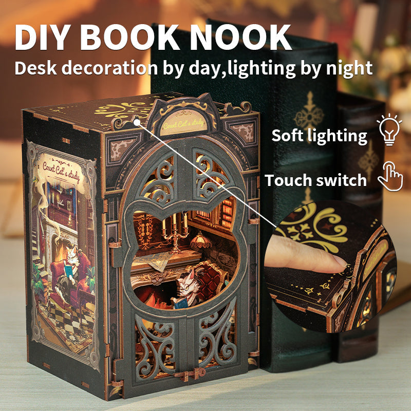 Count Cat's Study | CUTEBEE DIY Book Nook Kit