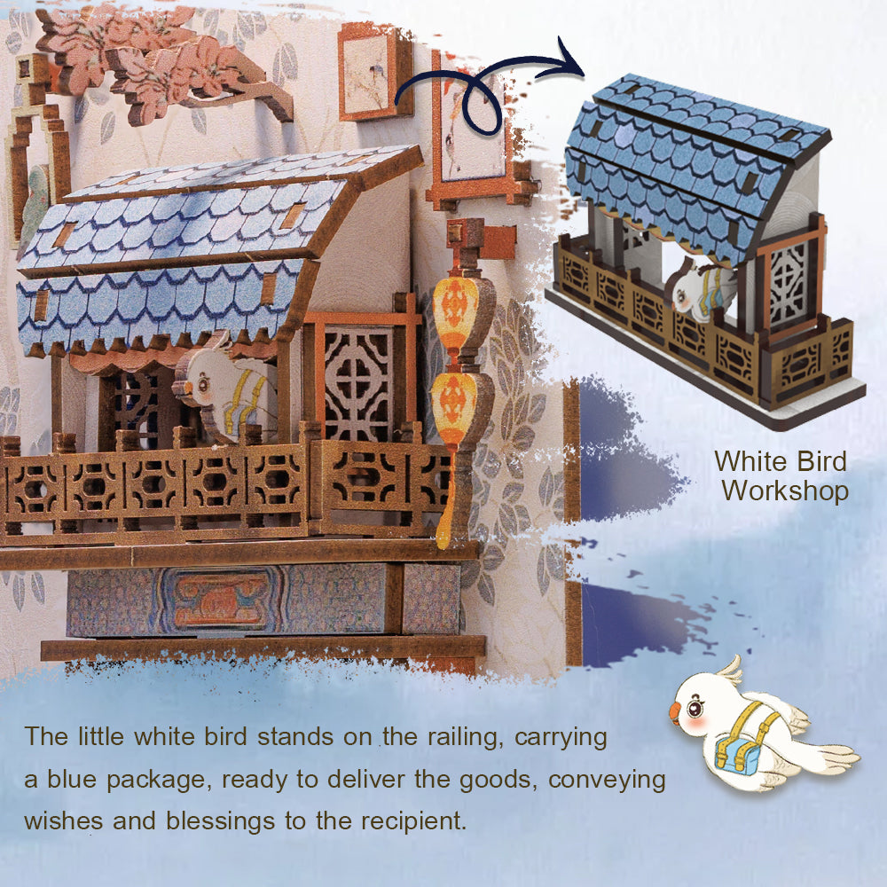 Azure Phoenix Lodge | CUTEBEE DIY Book Nook Kit