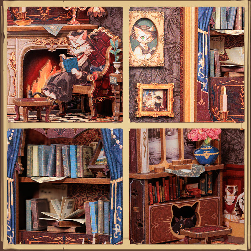 Count Cat's Study | CUTEBEE DIY Book Nook Kit
