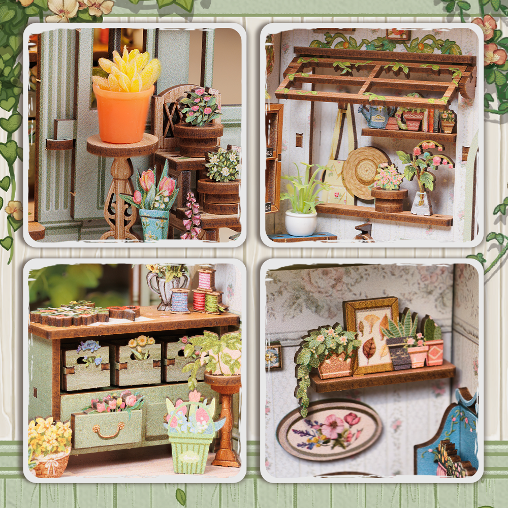 Champs-Élysées  Florist | CUTEBEE DIY Book Nook Kit |