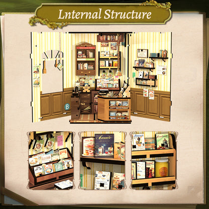 Cooking Bookstore | CUTEBEE DIY Book Nook Kit