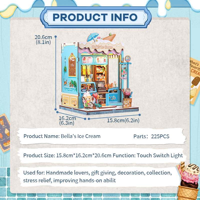 Bella's Ice Cream | CUTEBEE DIY Miniature House