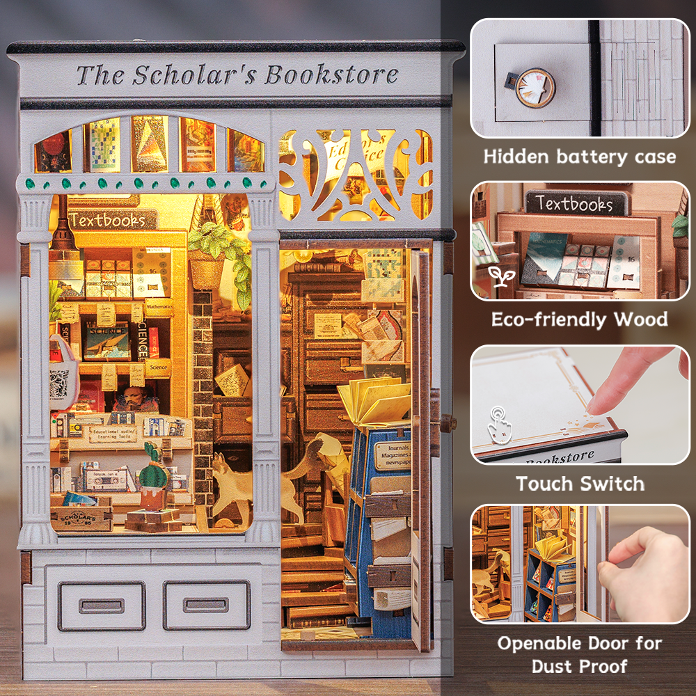 The Scholar's Bookstore | CUTEBEE DIY Book Nook Kit