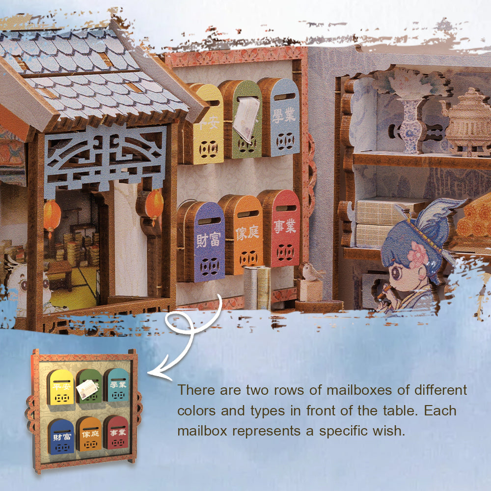 Azure Phoenix Lodge | CUTEBEE DIY Book Nook Kit