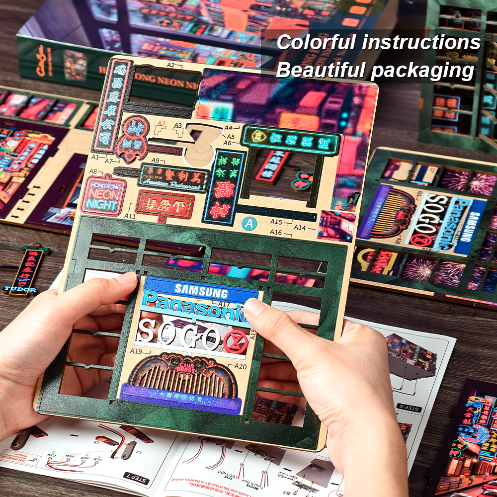Hongkong Neon Night | CUTEBEE DIY Book Nook Kit |