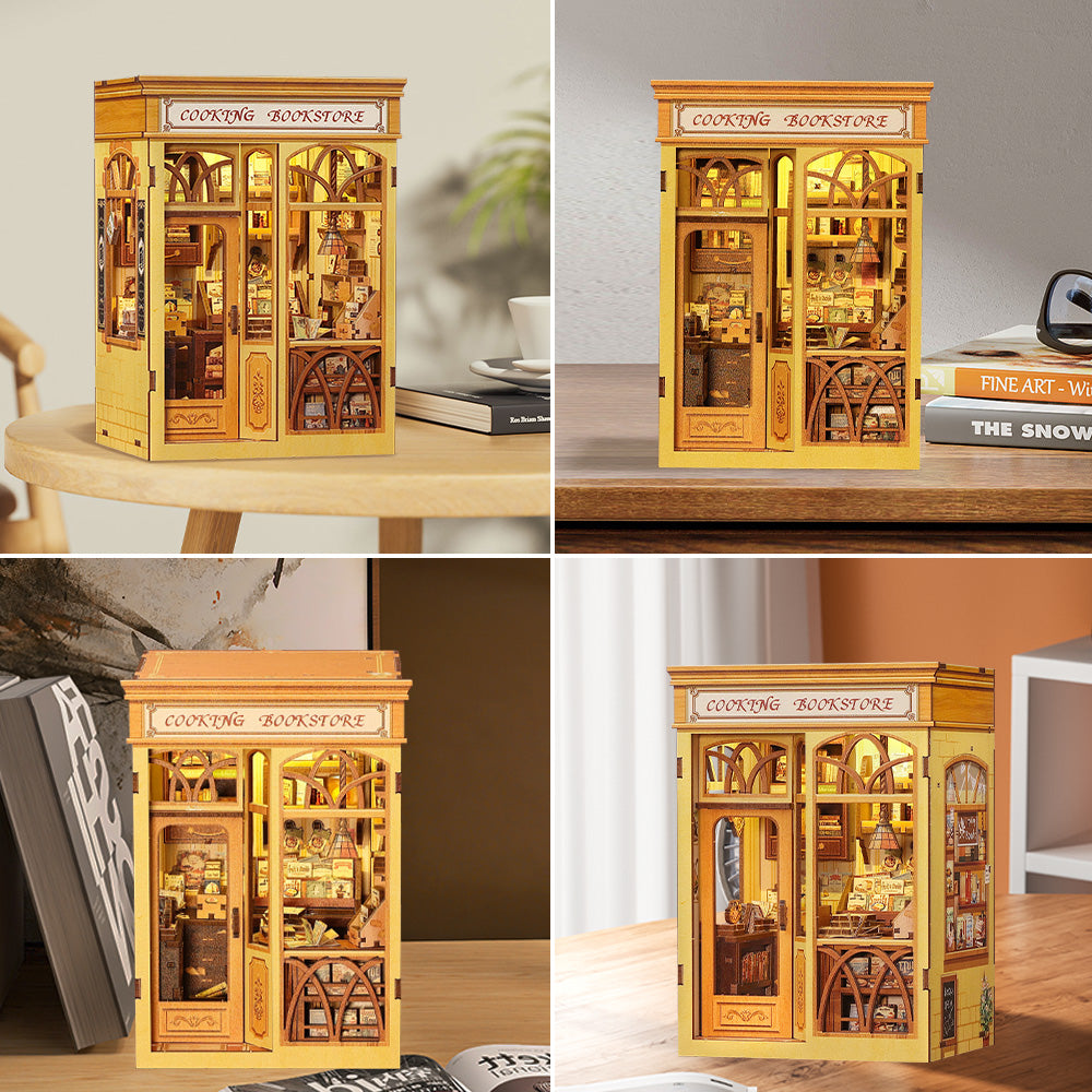 Cooking Bookstore | CUTEBEE DIY Book Nook Kit