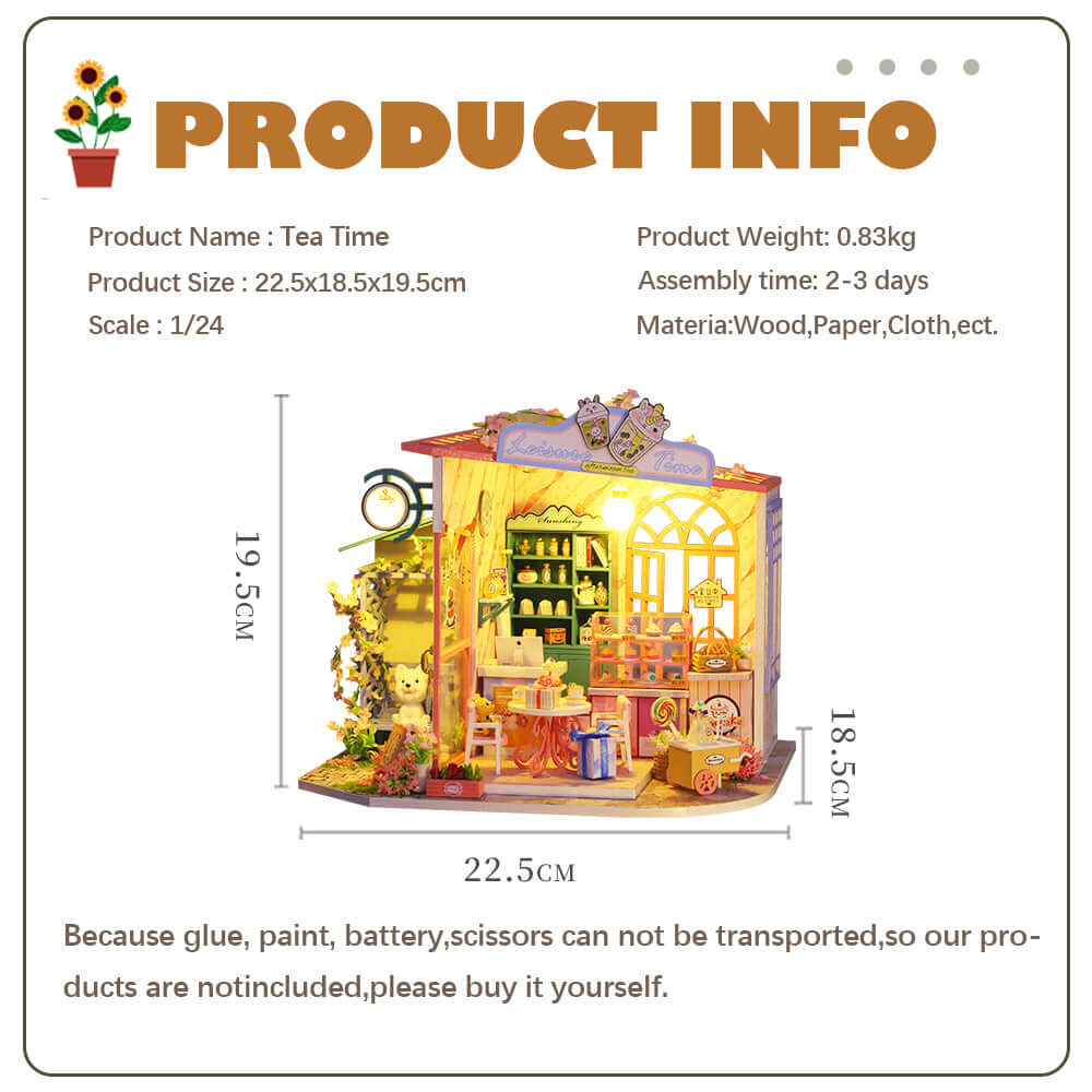 Story of Flowers | CUTEBEE 1:24 DIY Dollhouse Kit