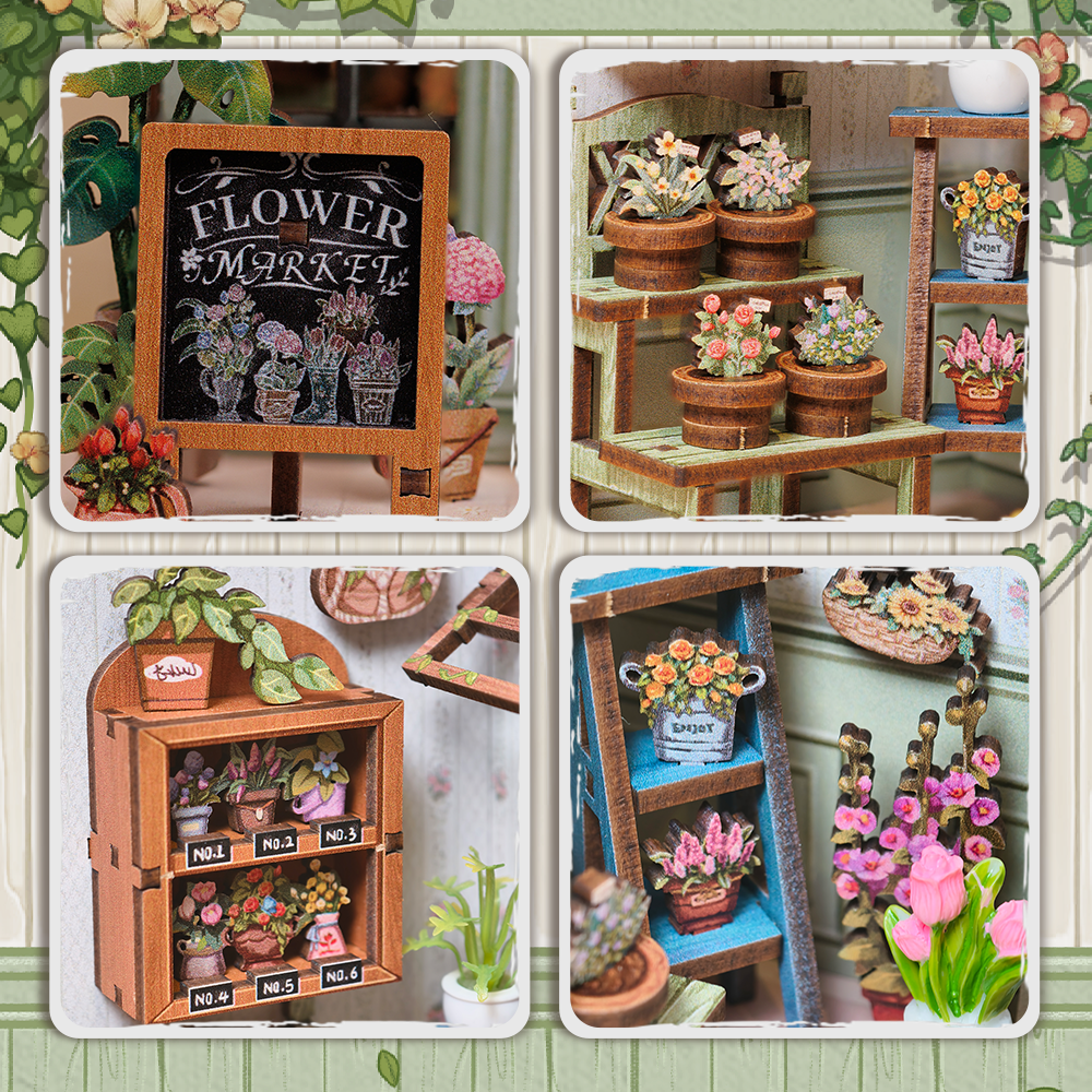 Champs-Élysées  Florist | CUTEBEE DIY Book Nook Kit |