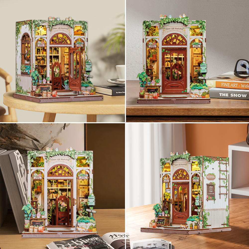Green Life Bookshop | CUTEBEE DIY Book Nook Kit