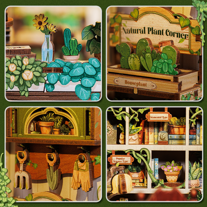 Green Life Bookshop | CUTEBEE DIY Book Nook Kit
