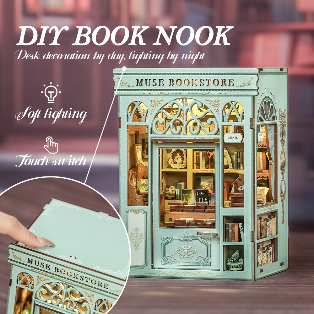 Muse Bookstore |CUTEBEE DIY Book Nook Kit