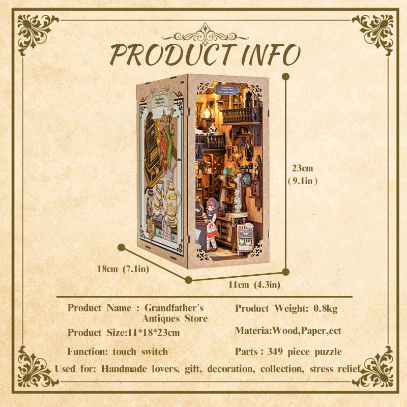 Grandfather’s Antique Store | CUTEBEE DIY Book Nook Kit