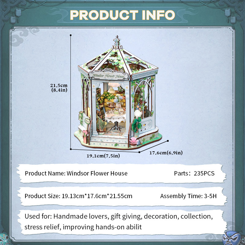 Windsor Flower House | CUTEBEE DIY Miniature House